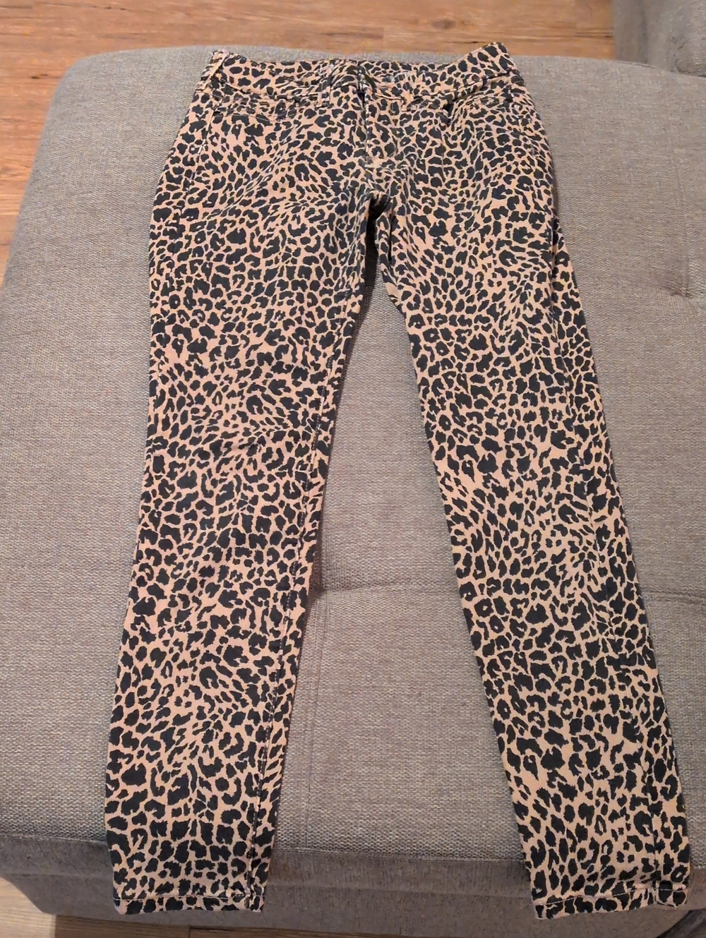 a.n.a Leopard-Print Skinny Pants in Black & Tan